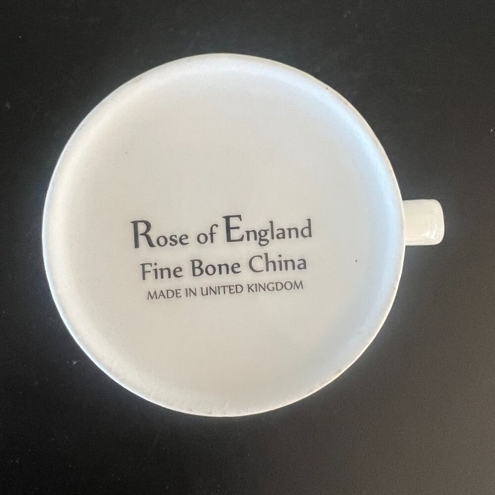 Set of 2 ROSE of ENGLAND Fine Bone China Floral Cups Mugs ~ United Kingdom UK - Picture 13 of 15